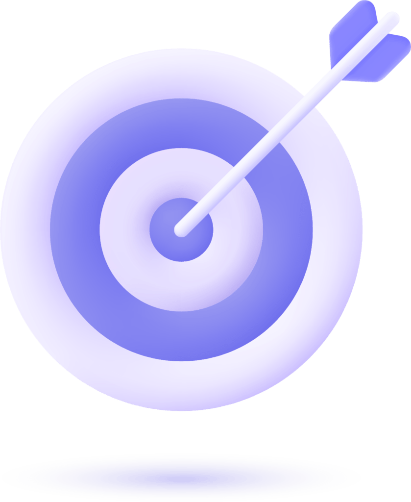 Flecha y circulo objetivo