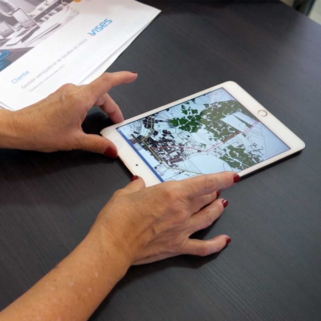 Geo-lytic mapeo visto en tablet